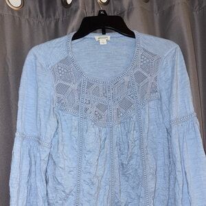 Sundance Sky Blue Textured Blouse